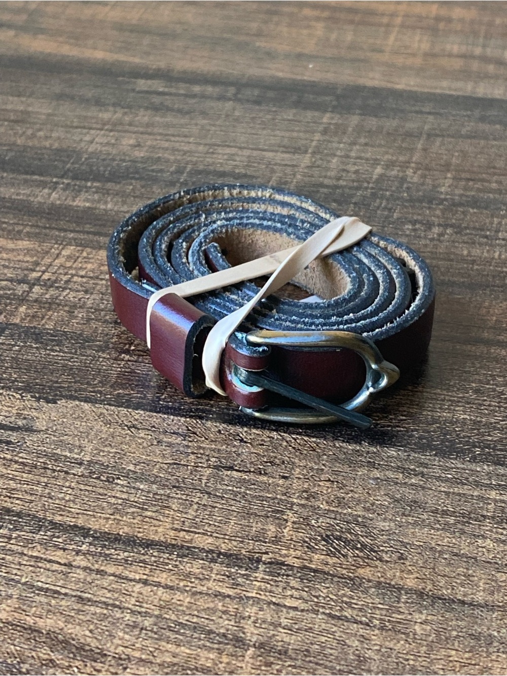 Vintage Etienne Aigner Skinny Leather Belt, 28”